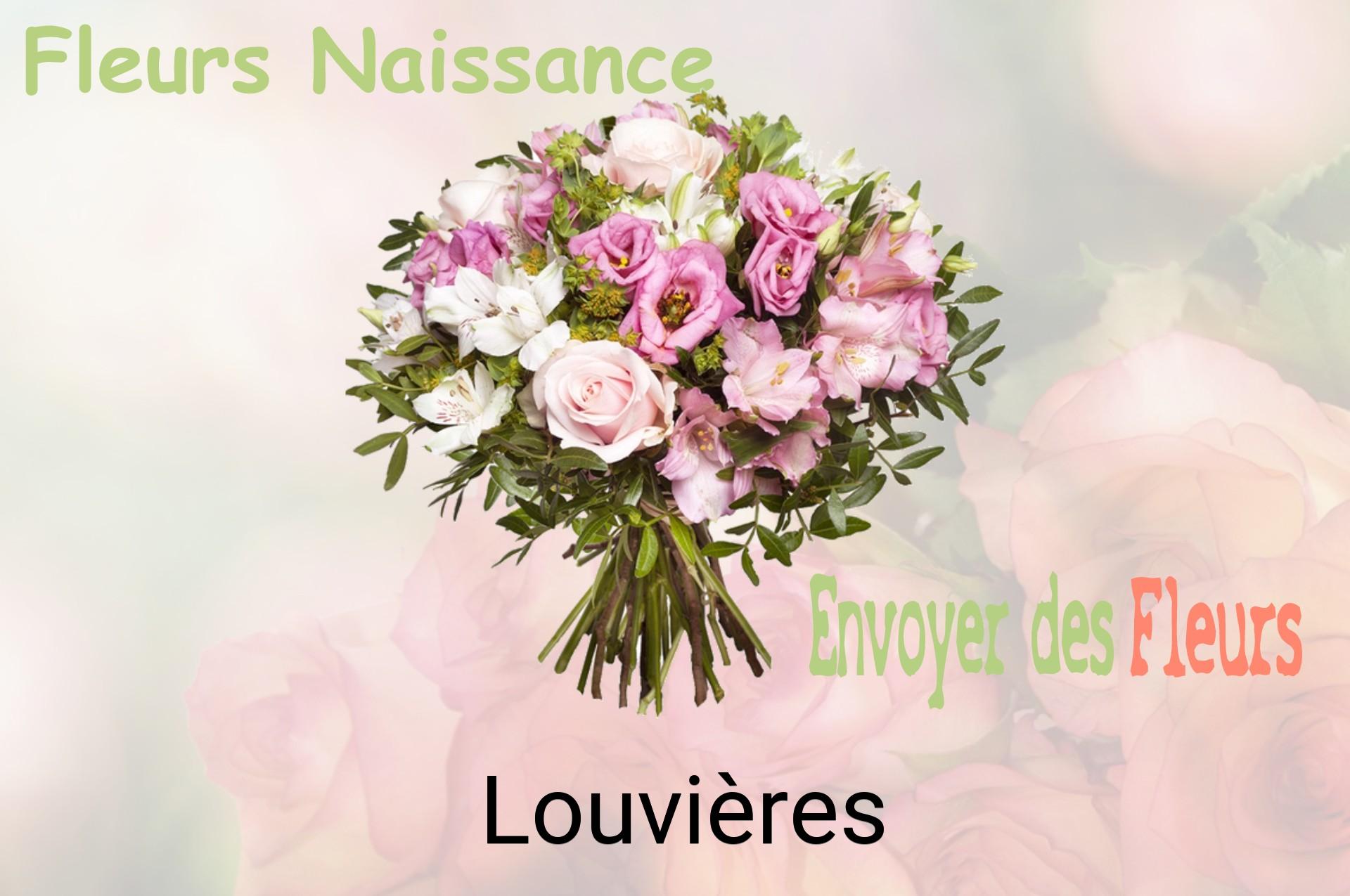 Bouquet de fleurs de naissance livré à Louvières